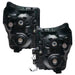 Rear view of 2011-2016 Ford F-250/F-350 Super Duty Pre-Assembled Headlights - Black