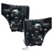 Rear view of 2011-2016 Ford F-250/F-350 Super Duty Pre-Assembled Headlights - Black