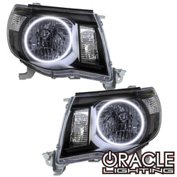 2005-2011 Toyota Tacoma Pre-Assembled Halo Headlights-Black