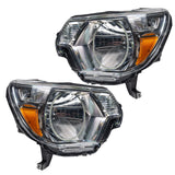 2012-2015 Toyota Tacoma Pre-Assembled Halo Headlights - Chrome