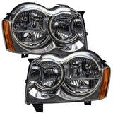 2005-2007 Jeep Grand Cherokee Pre-Assembled Headlights - Non HID - Chrome