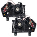 Rear view of 2005-2007 Jeep Grand Cherokee Pre-Assembled Headlights - Non HID - Chrome