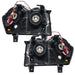 Rear view of 2005-2007 Jeep Grand Cherokee Pre-Assembled Headlights - Non HID - Chrome