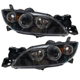 Front view of 2004-2009 Mazda 3 Pre-Assembled Halo Headlights