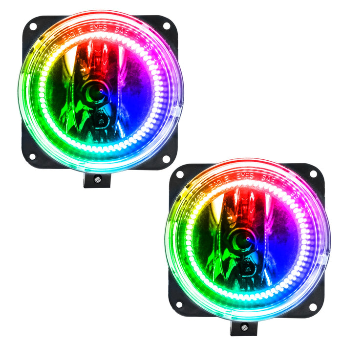 2002 Lincoln LS Pre-Assembled Fog Lights with ColorSHIFT LED halo rings.