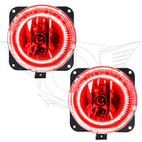 2002 Lincoln LS Pre-Assembled Fog Lights with red LED halo rings.