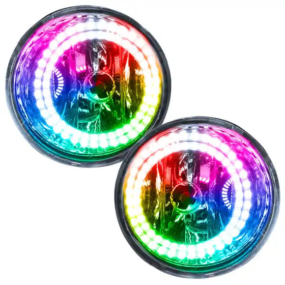 2004-2007 Nissan Armada Pre-Assembled Fog Lights with ColorSHIFT LED halo rings.