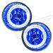 2004-2007 Nissan Armada Pre-Assembled Fog Lights with blue LED halo rings.