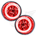 2004-2007 Nissan Armada Pre-Assembled Fog Lights with red LED halo rings.