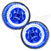 2004-2015 Nissan Titan Pre-Assembled Fog Lights with blue LED halo rings.