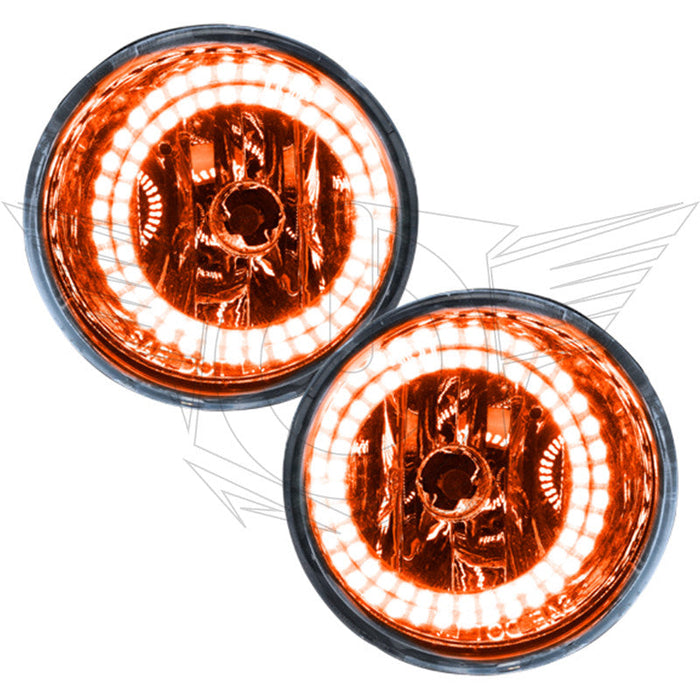 2004-2015 Nissan Titan Pre-Assembled Fog Lights with amber LED halo rings.