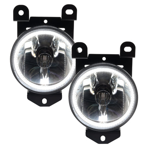 2001-2006 GMC Yukon-Denali Pre-Assembled Halo Fog Lights with white LED halo rings.