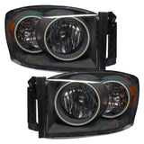 2007-2008 Dodge Ram Pre-Assembled Halo Headlights - Black