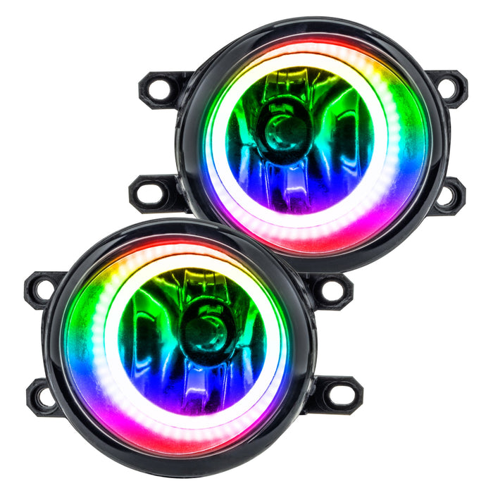 2012-2015 Toyota Tacoma Pre-Assembled Halo Fog Lights with ColorSHIFT halos.
