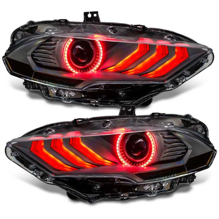 1 Set of 2018-2023 Ford Mustang "Black Series" Dynamic ColorSHIFT® LED Headlights w/ Sequential Turn Signal