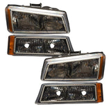 2003-2006 Chevy Silverado Pre-Assembled Headlights w/ Parking Lights