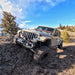 Three quarters view of a Jeep Gladiator with Oculus Headlights installed.