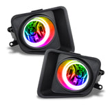 2014-2018 Toyota Tundra Pre-Assembled Halo Fog Lights with ColorSHIFT LED halo rings.