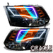 2009-2018 RAM ColorSHIFT Switchback Quad Pre-Assembled Halo Headlights - Black Housing