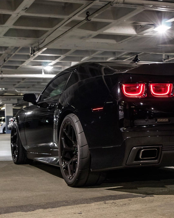 Rear view of a Chevrolet Camaro with Afterburner 2.0 Tail Light halos installed.