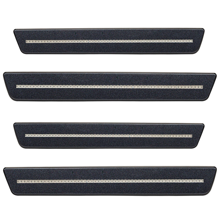 2015-2023 Dodge Challenger Concept Sidemarker Set with black metallic paint and clear lenses.