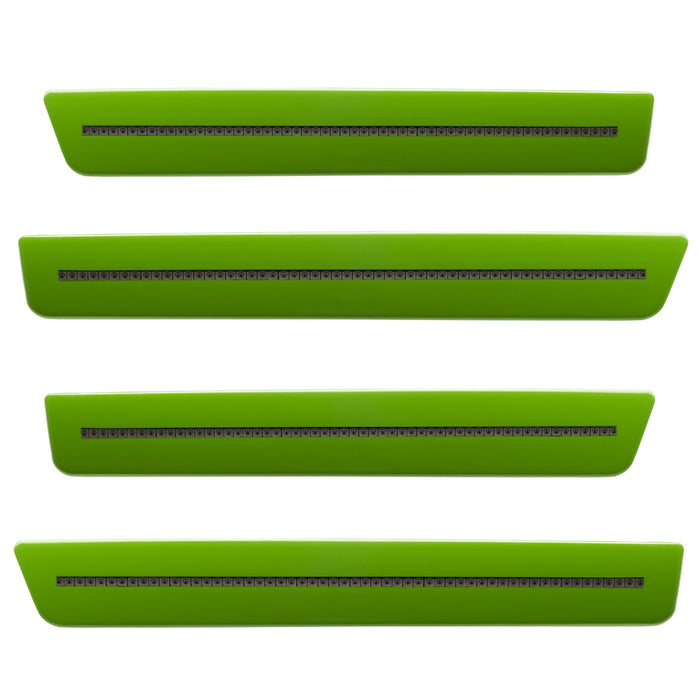 2015-2023 Dodge Challenger Concept Sidemarker Set with green paint and tinted lenses.