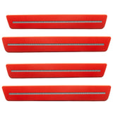 2015-2023 Dodge Challenger Concept Sidemarker Set with bright red paint and clear lenses.