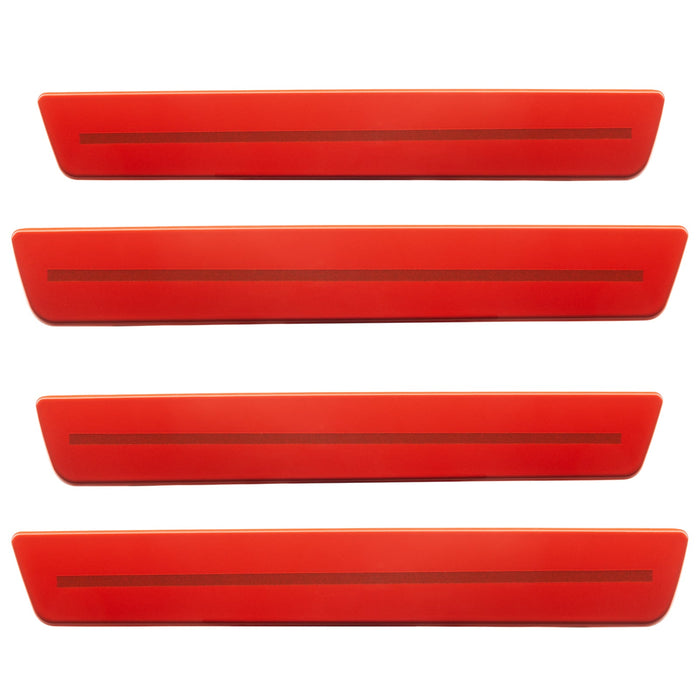 2015-2023 Dodge Challenger Concept Sidemarker Set with bright red paint and ghost lenses.