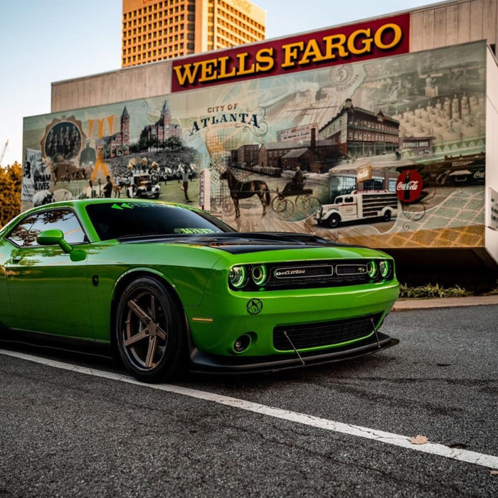 Three quarters view of a Dodge Challenger with Concept Sidemarkers installed.