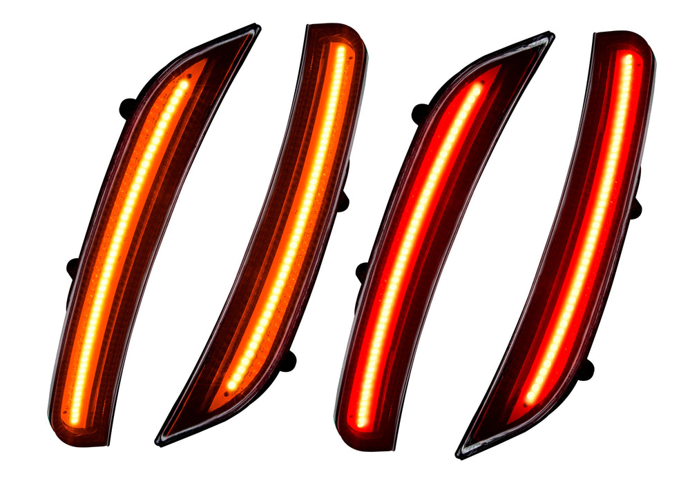2015-2023 Dodge Charger Concept SMD Sidemarker Set with amber and red LEDs.
