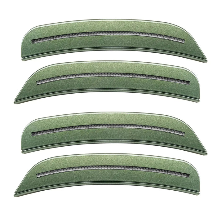 2015-2023 Dodge Charger Concept SMD Sidemarker Set with green metallic paint and clear lenses.