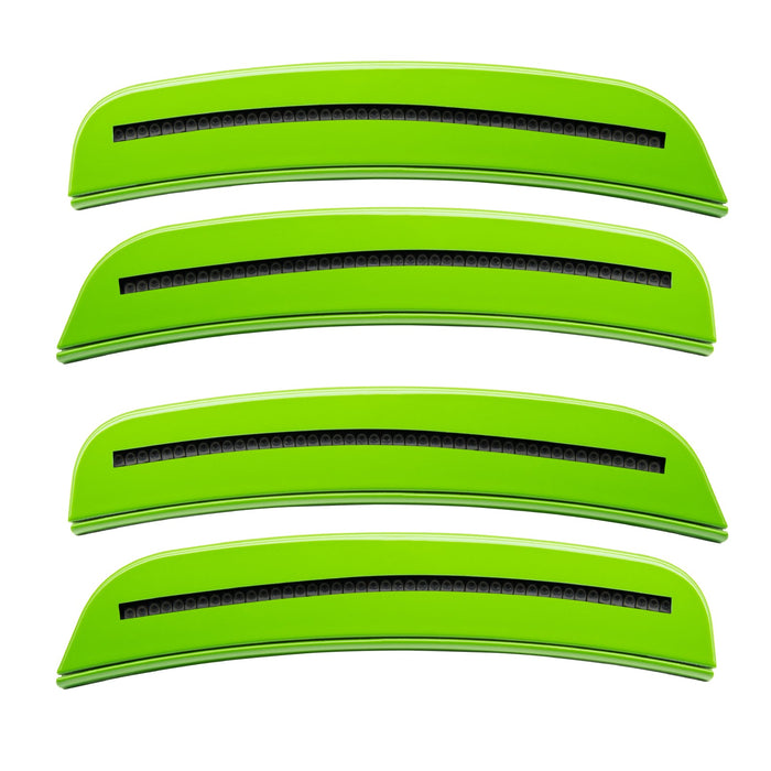 2015-2023 Dodge Charger Concept SMD Sidemarker Set with lime green paint and tinted lenses.