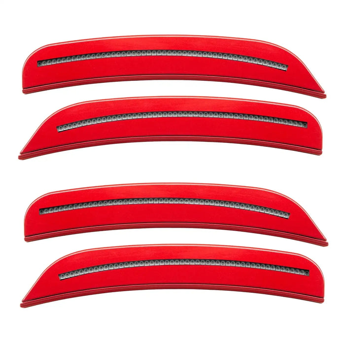 2015-2023 Dodge Charger Concept SMD Sidemarker Set with bright red paint and clear lenses.