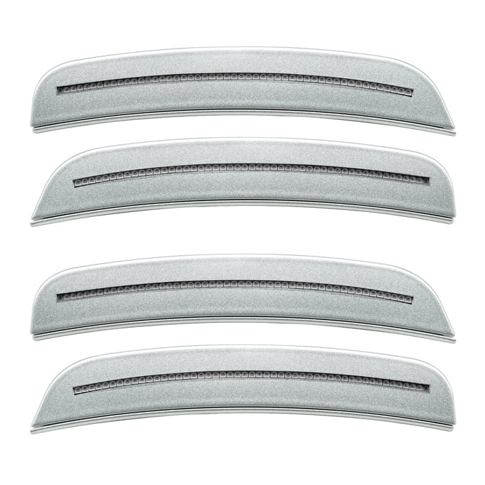 2015-2023 Dodge Charger Concept SMD Sidemarker Set with silver metallic paint and clear lenses.