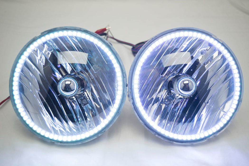 2007-16 Jeep Wrangler JK Headlights - ORACLE ColorSHIFT RGB Halo Kit + 1.0 Remote