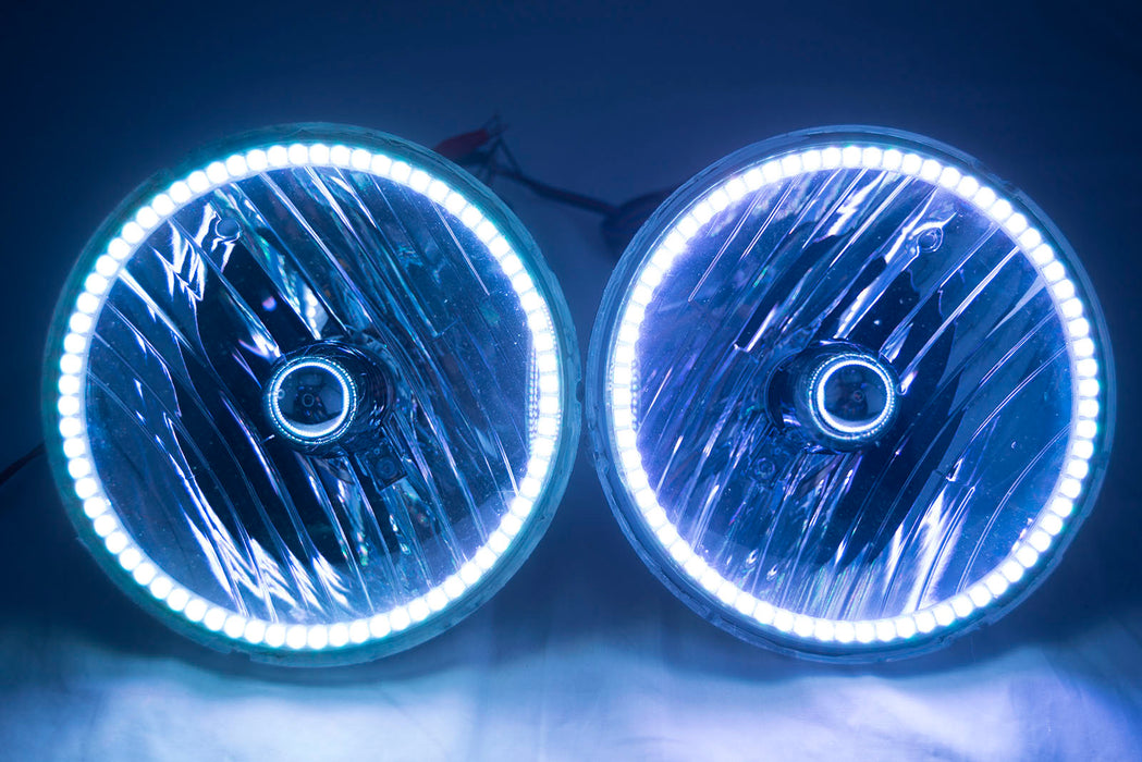 2007-16 Jeep Wrangler JK Headlights - ORACLE ColorSHIFT RGB Halo Kit + 1.0 Remote