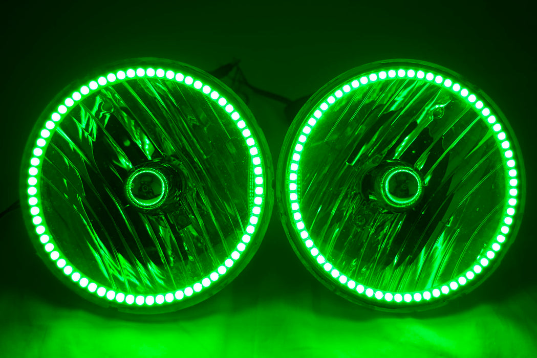 2007-16 Jeep Wrangler JK Headlights - ORACLE ColorSHIFT RGB Halo Kit + 1.0 Remote