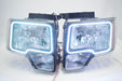 2009-14 Ford F-150 Headlights w/ ORACLE RGB ColorSHIFT Halo Kit + 1.0 ColorSHIFT Remote