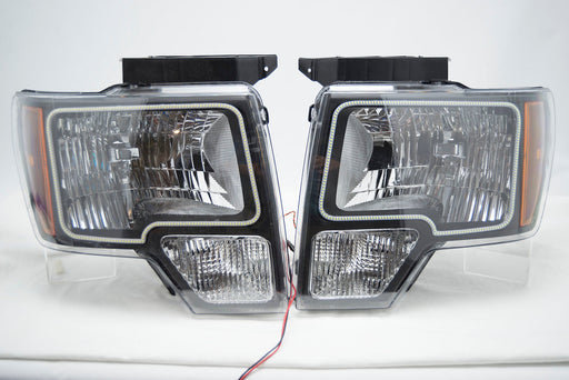 2009-2014 Ford F-150 Headlights with ORACLE White LED SMD Halo Kit