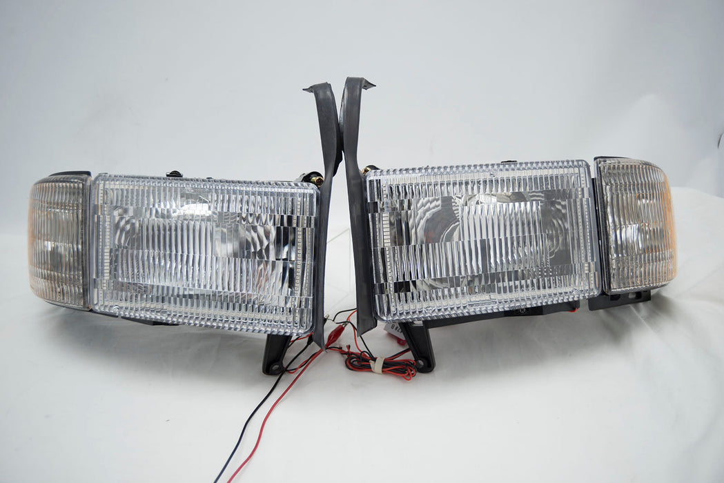 1994-2002 Dodge RAM 1500 Headlights - ORACLE Blue LED SMD Halo Kit Pre-Installed
