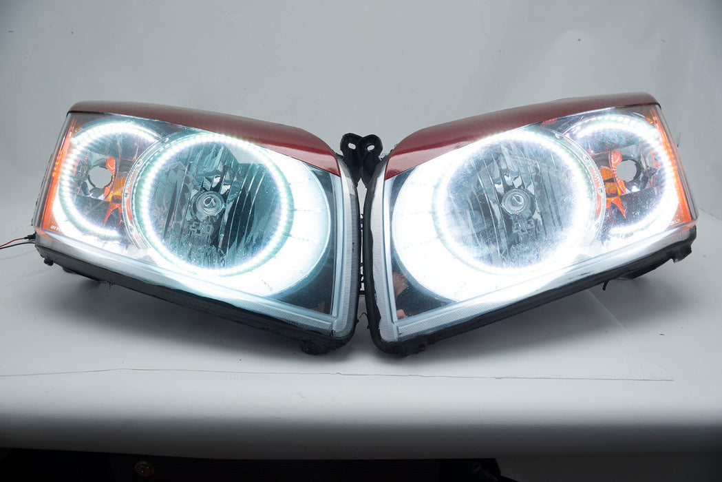 2007-2011 Dodge Caliber Headlights w/ ORACLE RGB ColorSHIFT LED Halos + Remote
