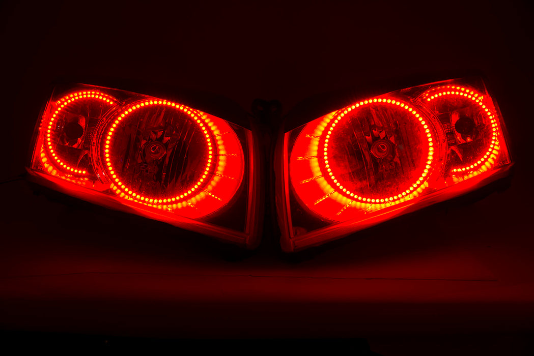 2007-2011 Dodge Caliber Headlights w/ ORACLE RGB ColorSHIFT LED Halos + Remote