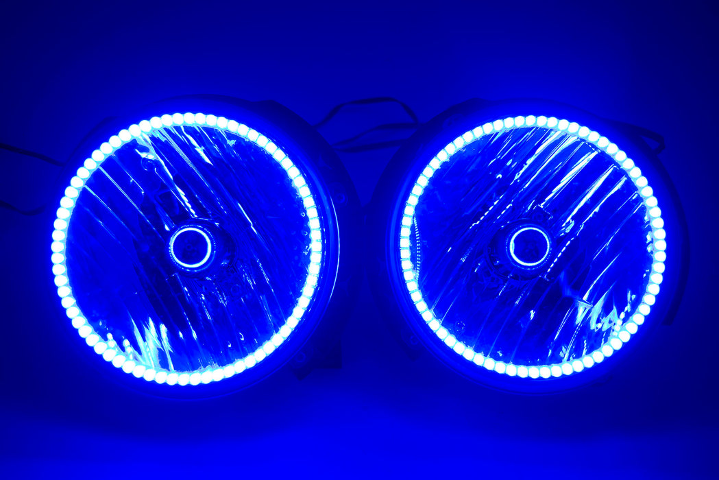 2007-16 Jeep Wrangler Headlights - ORACLE ColorSHIFT RGB Halo Kit + 1.0 Remote
