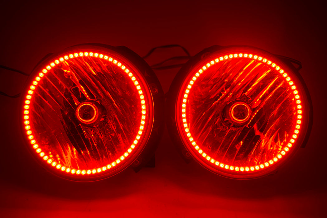 2007-16 Jeep Wrangler Headlights - ORACLE ColorSHIFT RGB Halo Kit + 1.0 Remote