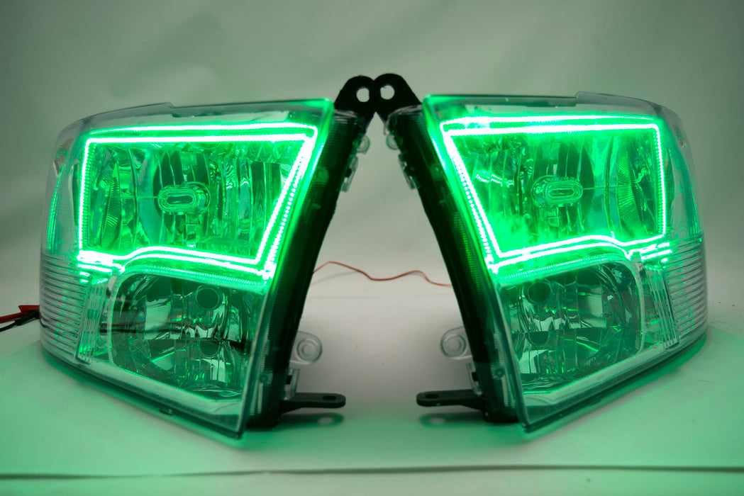2009-2018 Dodge Ram 1500 Headlights - ORACLE Green LED Halo Kit Pre-Installed