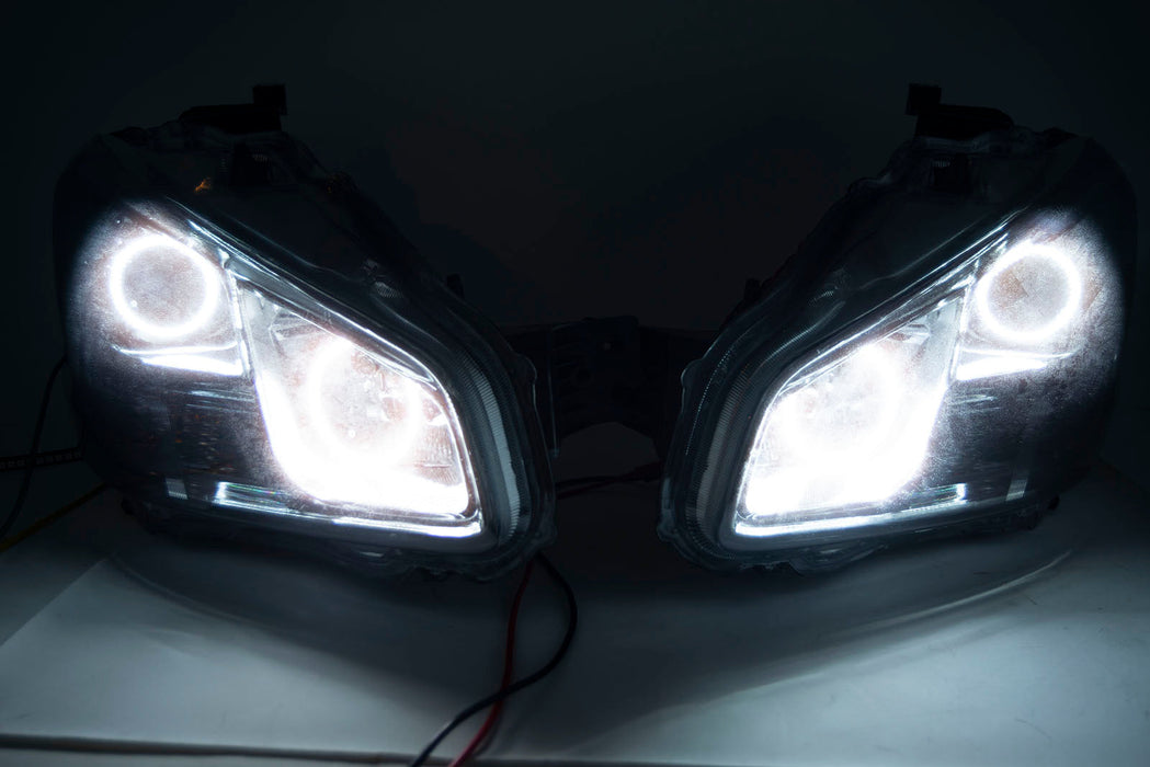 2009-2014 Nissan Maxima Headlights - ORACLE WHITE LED Halo Kit + Tinted Lenses