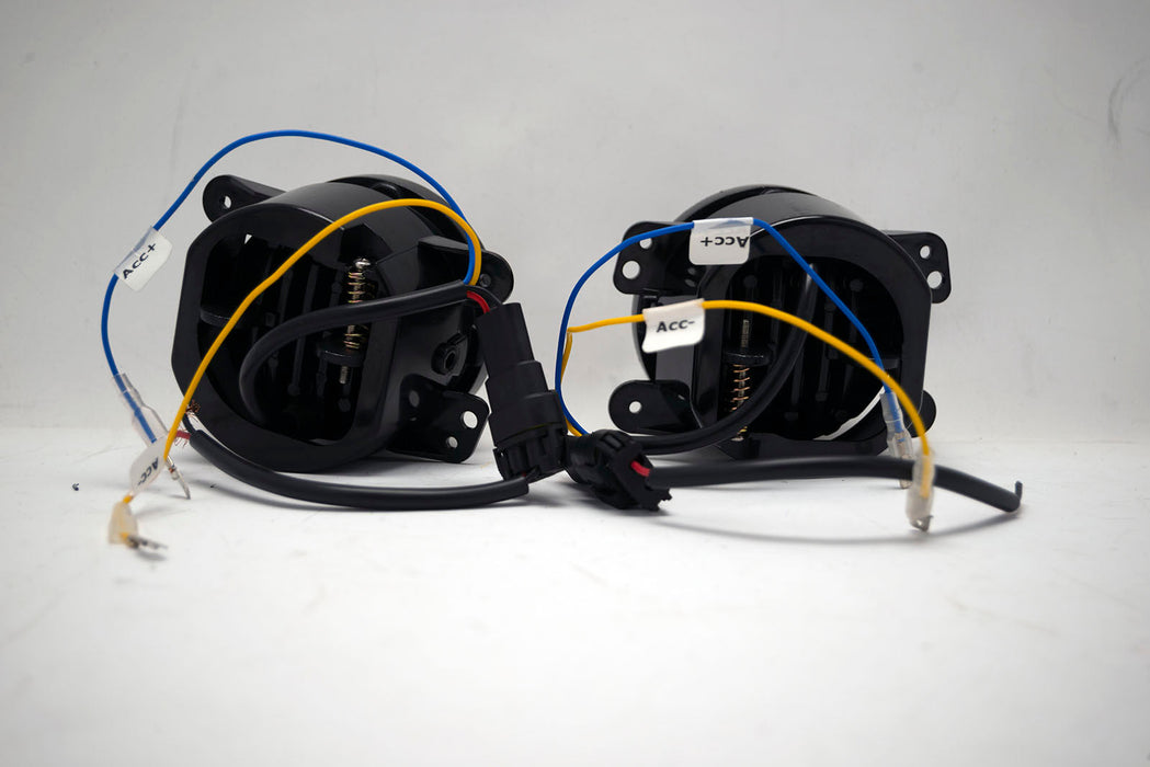 Jeep Wrangler Dodge Mopar LED Hi-Power Fog Lights + ORACLE White LED Halos