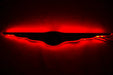 Gen I Chrysler Illuminated LED Rear Wing Emblem with red LEDs.