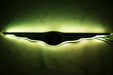 Gen I Chrysler Illuminated LED Rear Wing Emblem with yellow LEDs.