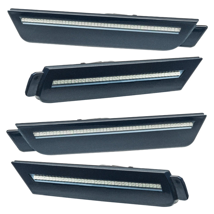 2010-2015 Chevrolet Camaro Concept SMD Sidemarker Set with berlin blue paint and clear lenses.